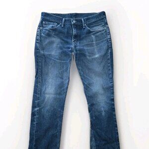 Levis 511 4172 Distressed Dark Blue Slim Low Stretch Men's Jeans Black Tag 32